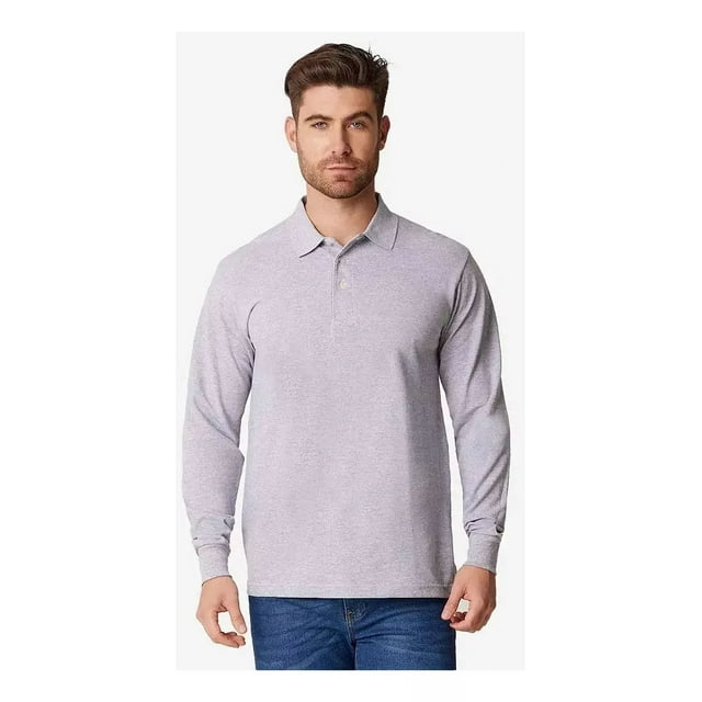Playera Tipo Polo Manga Larga Marca Optima Para Caballero