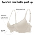 thumbnail image 5 of Women Push Up Bra Everyday Underwear Comfortable Lingerie Bralette with Support Anti-Sag-Size80B/36B, 5 of 6