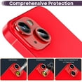 thumbnail image 5 of Southwit for iPhone 14/14 Plus Camera Lens Protector, Premium Tempered Glass Metal Cool Camera Lens Screen Protector for iPhone 14 6.1 inch /14 Plus 6.7 inch - Red, 5 of 5