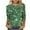 #209-Green, variant on Sequin Top for Women, Sparkling Three-Quarter Sleeve Pullover with Crew Neck, Casual Glam Shirt