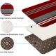 thumbnail image 5 of Juego de cortina de ducha gris con tapa de inodoro y alfombras antideslizantes para baño, juego de 4 cortinas de ducha geométricas abstractas, juego de baño moderno en blanco y negro con 12 ganchos, 5 of 7