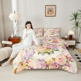 thumbnail image 4 of Castle Fairy Teens Spring Garden Twin Comforter Sets,Chic Flowers Bedding Set, 4 of 8