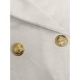 thumbnail image 2 of Womens Double Breasted Gold Button Front Blazer Jacket(Ivory, 3X), 2 of 4