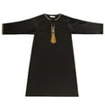 thumbnail image 3 of WUXIAN Toddler Arabic Thobe Thobe Long Sleeve Kaftan Crew Robe National Teenage Boys Long Sleeve Embroidered Robe Sets Arab Wear Robe Comfort Baby Streetwear, 3 of 9