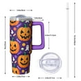 thumbnail image 2 of Halloween Mug, Bat Pumpkin Cup with Handle and Straw 30oz, Spooky Gift Travel Coffee Tumbler Insulated, 2 of 5