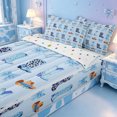 thumbnail image 3 of meiyoeat Blue Coquette Bow Zipper Full Size Comforter Sets with Fitted Sheet and 2 Pillowcases,Western Cow Print Cowgirl Boots Zipper Bedding Set For Girl,Reversible,4 Pieces, 3 of 7