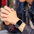 thumbnail image 4 of Banda elástica deportiva elástica compatible con Apple Watch Band 40 mm 41 mm 38 mm 45 mm 44 mm 42 mm Mujeres Hombres Stretch Scrunchie Trenzado Solo Loop Nylon para Iwa, 4 of 5