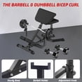 thumbnail image 3 of YUSAZENS Multi Functional Carbon Steel Preacher Curl Bench Full Black Home Gym Arm Biceps Strength Training Workout Stool, 3 of 8