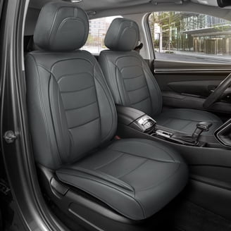 Dodge Elite 2 Front Seat Covers - Synthetic Leather Full Cushion Set For Trucks & SUVs