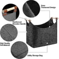 thumbnail image 3 of 2024,wood Basket For Firewood Xxl Firewood Basket Felt With Non Slip Handles And Front Pocket Extra Large Firewood Basket Wood, 3 of 3