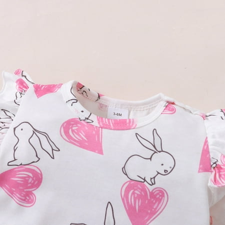 

Cathalem Baby Girl Dress Mint Baby Girls Floral Autumn Easter Bunny Print Sleeveless Teens Clothes for Girls Fall Pink 3-6 Months