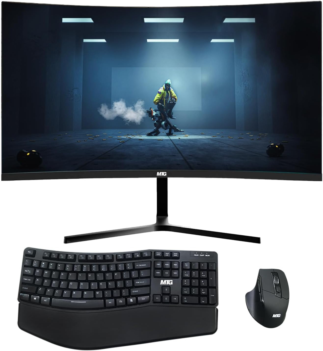 Restored TechMagnet All in one Desktop Computer,Cheetah 6,Intel Core i5 6th Gen,16GB DDR3,240GB SSD,24 inch Curved Display,MTG Wireless Ergonomic Keyboard Mouse Windows 11 Pro