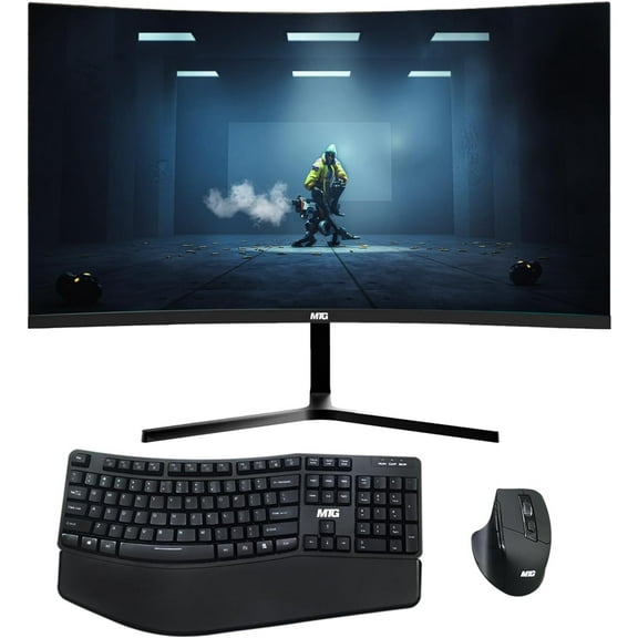 Restored TechMagnet All in one Desktop Computer,Cheetah 6,Intel Core i5 6th Gen,16GB DDR3,240GB SSD,24 inch Curved Display,MTG Wireless Ergonomic Keyboard Mouse Windows 11 Pro