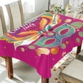 thumbnail image 4 of Coolnut Mardi Gras Tablecloth, Waterproof Washable Polyester Square Table Cover, Durable Tablecloth for Kitchen Dining Table Party Decor, 60"X 90", 4 of 7