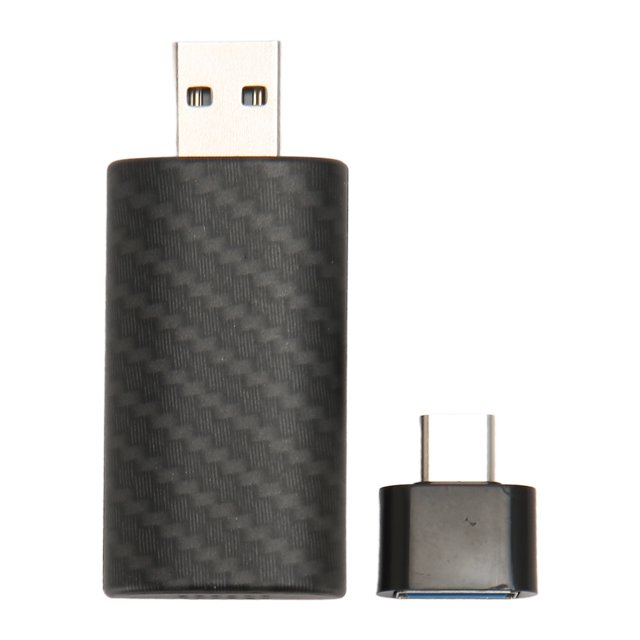 Adaptador inalámbrico Carplay cableado a convertidor inalámbrico Carplay Dongle carcasa de fibra de carbono Plug and Play para vehículo