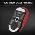 thumbnail image 5 of ATTACK SHARK X3 49g SUPERLIGHT Mouse, PixArt PAW3395 Gaming Sensor, BT/2.4G Wireless/Wired Gaming Mouse, 6 Adjustable DPI up to 26000, 200 Hrs Battery, G502, Office Mice for Win11/Xbox/PS/Mac (Red), 5 of 13