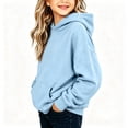 thumbnail image 6 of breaise Girls Casual Long Sleeve Hoodies Cute Oversized Fleece Sweatshirt Cozy Solid Color Sweatshirts, 6 of 9