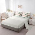 thumbnail image 3 of Homewish Ink Wash Cherry Blossom 7-Piece Twin Bedding,Japanese Art Print Bedding Comforter Set,Pink Green,Light Gray Reversible, 3 of 8