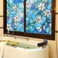 thumbnail image 3 of Coofit Flower Privacy Window Film No Glue Floral Window Film Privacy Window Cling, 3 of 10
