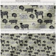 thumbnail image 2 of Soimoi Yellow Cotton Poplin Fabric Stencil Cow & Pig Animal Printed Fabric 1 Yard 42 Inch Wide, 2 of 7