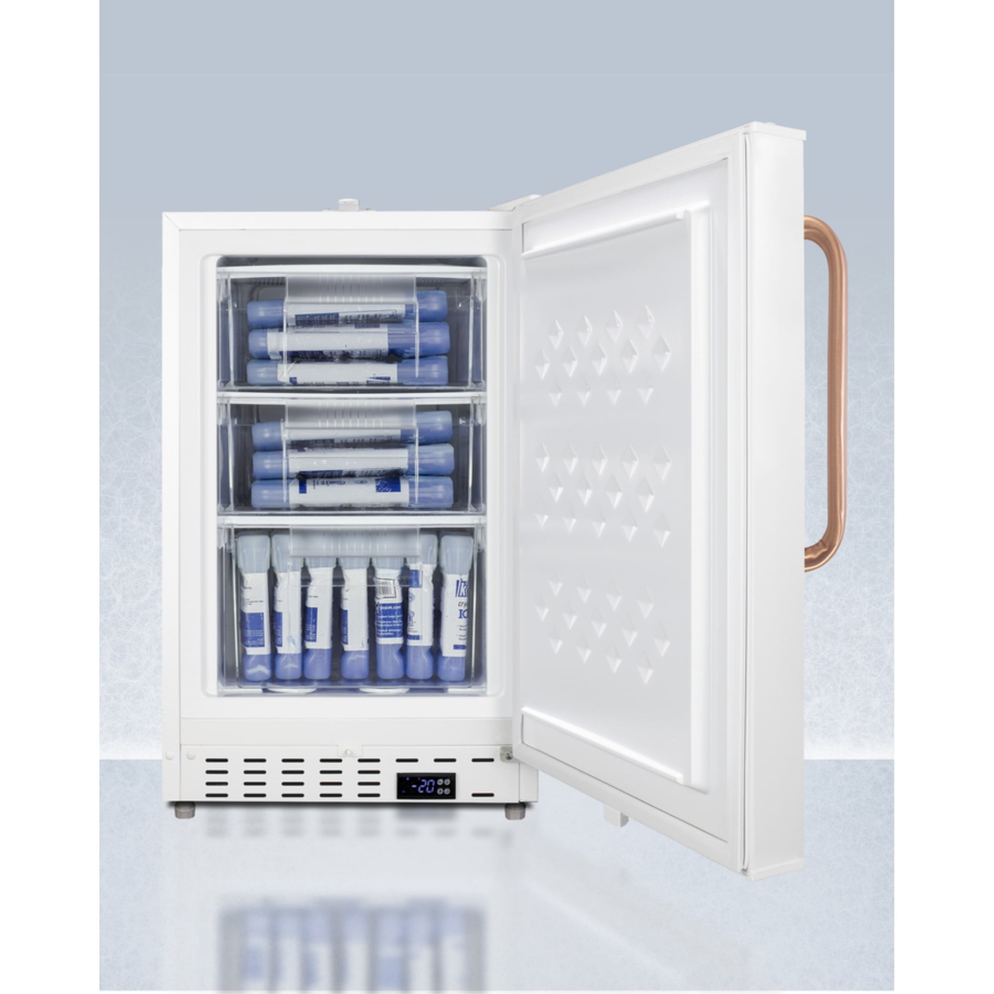 Built-in ADA compliant vaccine all-freezer with copper handle and lock