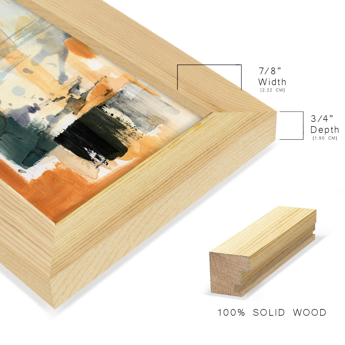 Seria III - Framed Print w/glass - Natural Wood