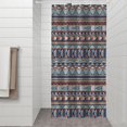 thumbnail image 2 of Blue Boho Tribal Triangles and Arrows Pattern Shower Curtain 36"x72" ,Bathroom Decorative Shower Curtains Set with 12 Hooks,Modern Waterproof Washable Shower Curtain, 2 of 6