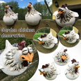 thumbnail image 5 of ShenMo Décoration de Jardin en Forme de Poule Drôle, Décorations de Jardin en Résine en Forme de Poule Drôle, Statues de Jardin Extérieures Décorations de Jardin Amusantes, 5 of 5