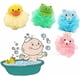 thumbnail image 3 of Esponjas de baño exfoliantes, 4 unidades, diseño de flores, accesorio de baño para niños y mujeres., 3 of 5