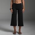 thumbnail image 2 of Babaley Womens Capri Yoga Pants High Waist Flared Lounge Trousers Pull On Stretch Comfy Casual Daily Workout Gym Sports Bottoms, 2 of 9