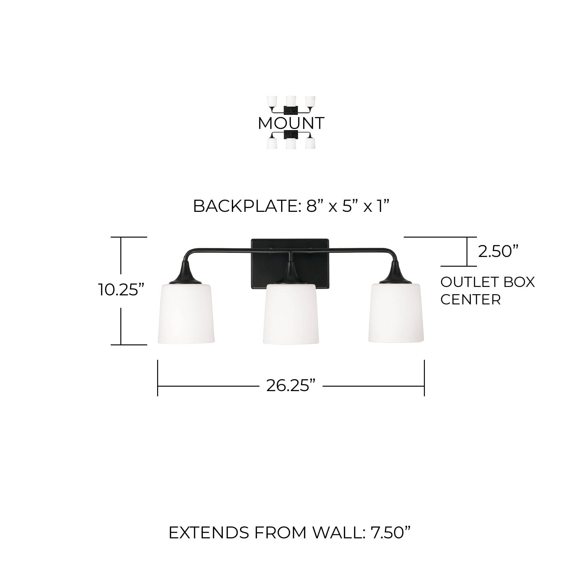 Capital Lighting 148931AD-541 Presley 3 Light 27" Wide Vanity Light - Brass