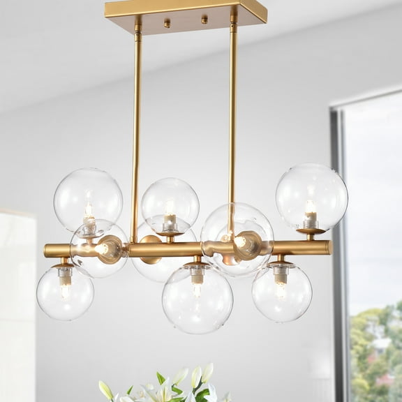 Darden Gold 10-Light Pendant with Clear Glass Shade (bulbs included)