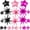 Black Pink Hot Pink, variant on 22 Pcs Silver Star Balloons,22/18/10 Inch Star Foil Mylar Balloon,Spike Balloon and Four Pointed Balloons for Party Supplies Christmas Birthday Wedding Photo Booth (Silver)