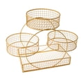 thumbnail image 4 of Cesta de frutas de varias capas, soporte para frutero, malla de hierro, cesta de pan de gran capacidad Dorado, 4 of 9