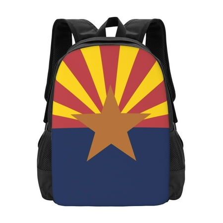 DouZhe Lightweight Backpack, Arizona State Flag Prints Travel Outdoor Hiking Bag School Bookbag Casual Daypack Backpacks for Women Men