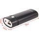 thumbnail image 5 of Haweel DIY 2x18650 - Batería portátil de 5600 mAh, caja con indicador de salida USB para iPhone y Samsung sin batería de 5 V (negra), 5 of 5