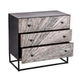 thumbnail image 3 of Progressive Furniture A234-20 Layover 3 Drawer Chest, Gray Bark & Iron, 3 of 8