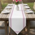 thumbnail image 6 of Modern Minimalist Styles Table Runner Linen Burlap Table Runner 70 Inches Long Rose Grid Lines Pattern Dresser Scarves for Kitchen Island Coffee Dining Room Party Wedding Holiday Decor 13"x70", 6 of 8