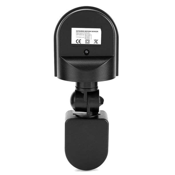 Detector De Infrarrojos, Interruptor De Sensor De Movimiento, Cuerpo PIR Ajustable, Control De Bombilla LED, Ahorro De Energía Para Uso En Exteriores En Jardín, Resistente Al