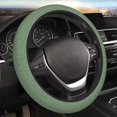 thumbnail image 2 of DouZhe Green Paisley Water Drops Bubbles Prints Steering Wheel Cover, Universal 15 inch Anti-Slip Odorless Elastic Paisley Pattern Car Steering Wheels Cover for Women Men, 2 of 7