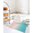 thumbnail image 7 of Pink Teal Ombre Dish Towels Set, Waffle Weave Kitchen Towels 2 Pieces, Modern Abstract Art Gradient Aesthetics Microfiber Hair Face Bath Tea Towel Absorbent Quick Drying Cleaning Dish Cloths 12"x12", 7 of 7