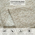 thumbnail image 3 of Superior Vineyard Cotton Blend Matelasse Coverlet, King, Beige, 3 of 9