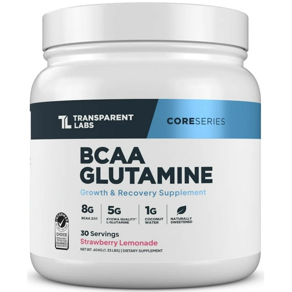 Suplemento Transparent Labs BCAA Glutamina 30 Porciones