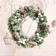 thumbnail image 1 of EFINNY Christmas Wreath Merry Christmas Front Door Ornament Wall Artificial Pine Garland for Party Décor 11.8 Inches, 1 of 1