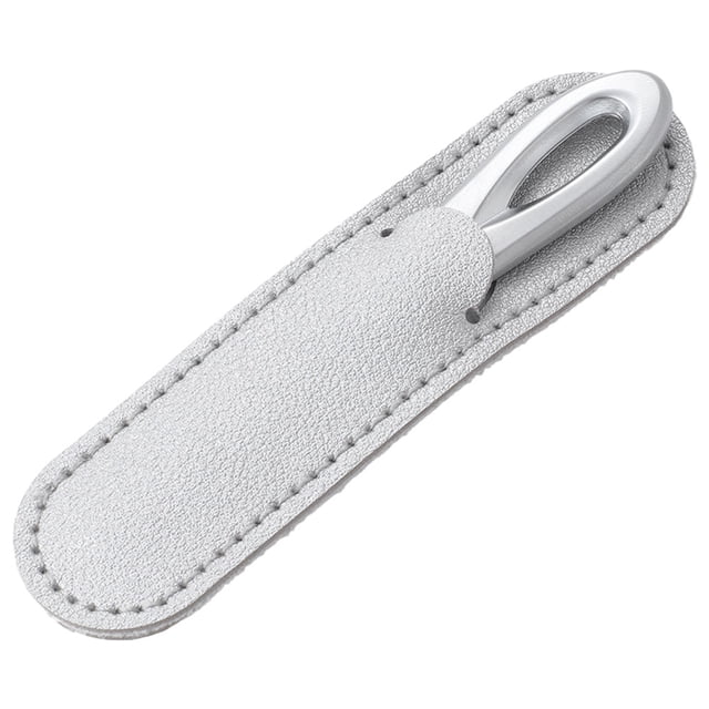 Stainless Steel Nail File with Leather Case, Files Nails for Men and Woman