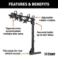 thumbnail image 2 of CURT Premium Hitch-Mounted Bike Rack Durable Powder Coat Finish 4-Bike Capacity, 180 lbs, 2 of 7