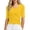 Yellow, variant on Slim Fit Mid Length Sleeve T Shirt Soft Basic Round Neck Top for Summer Casual Wear Comfortable Stretchy Tee