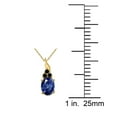 thumbnail image 4 of AoneJewelry 1.35 Cttw Oval Sapphire & Black Diamond Pendant Necklace in 14k Yellow Gold, 4 of 5