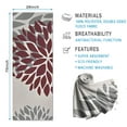 thumbnail image 2 of Red and Gray Floral Pattern Hot Yoga Mat Towel Non Slip for Hot Yoga - Quick-Drying Yoga Mat Cover with 4 Corner Pockets with Travel Bag - Hot Yoga Towel Non Slip 74"x26", 2 of 6