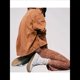 thumbnail image 4 of Chaqueta Vaquera de Larga con Solapa Holgada para Mujer Marrón L, 4 of 6
